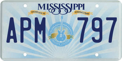MS license plate APM797