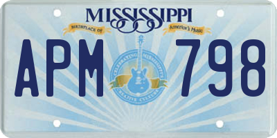 MS license plate APM798