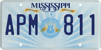 MS license plate APM811