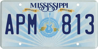 MS license plate APM813