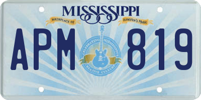 MS license plate APM819
