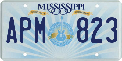 MS license plate APM823