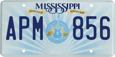 MS license plate APM856