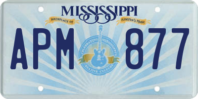 MS license plate APM877