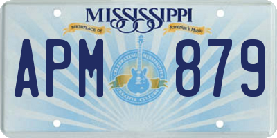 MS license plate APM879