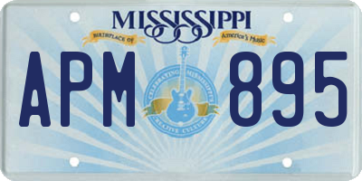 MS license plate APM895