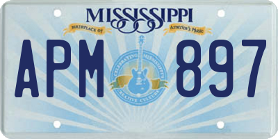 MS license plate APM897