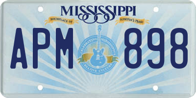 MS license plate APM898