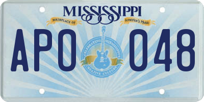 MS license plate APO048