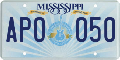 MS license plate APO050