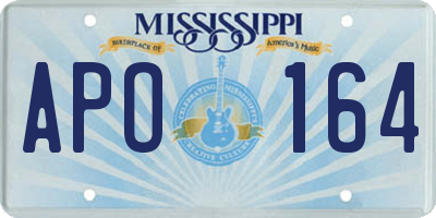 MS license plate APO164