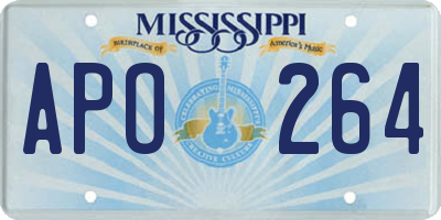 MS license plate APO264
