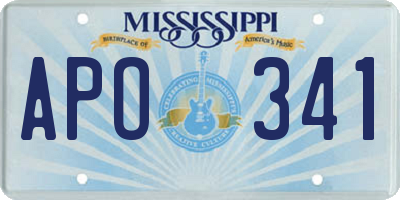 MS license plate APO341