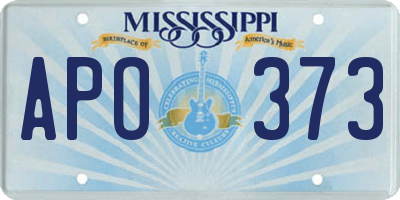 MS license plate APO373