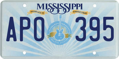 MS license plate APO395