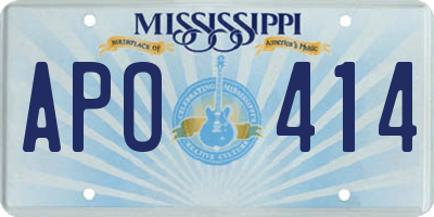 MS license plate APO414