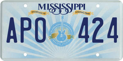 MS license plate APO424