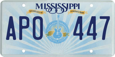 MS license plate APO447