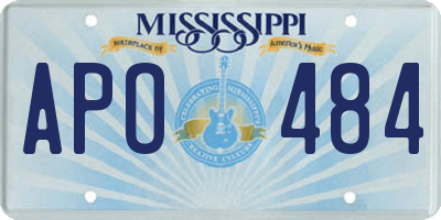 MS license plate APO484