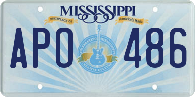 MS license plate APO486