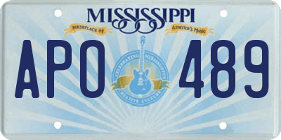 MS license plate APO489