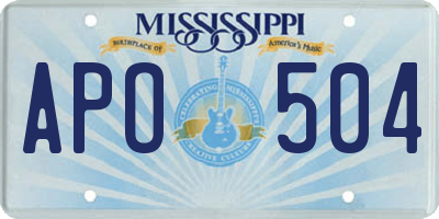 MS license plate APO504