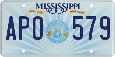 MS license plate APO579
