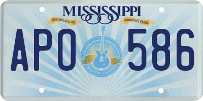 MS license plate APO586