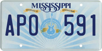 MS license plate APO591