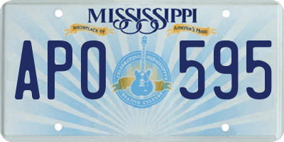 MS license plate APO595