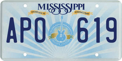 MS license plate APO619