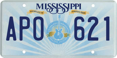 MS license plate APO621