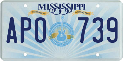 MS license plate APO739