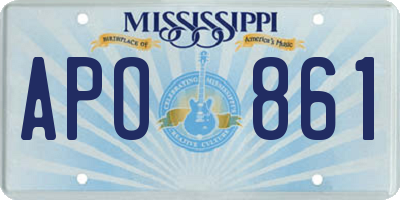 MS license plate APO861