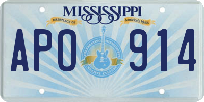 MS license plate APO914