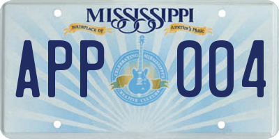 MS license plate APP004