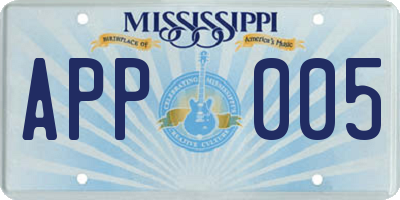 MS license plate APP005