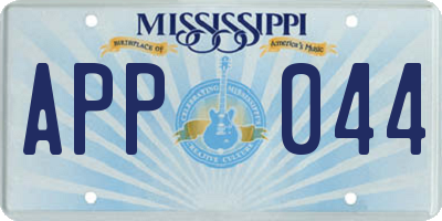 MS license plate APP044