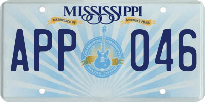 MS license plate APP046