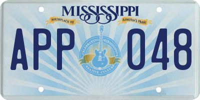 MS license plate APP048