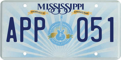 MS license plate APP051