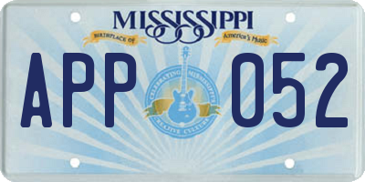 MS license plate APP052