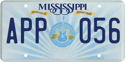 MS license plate APP056