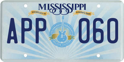 MS license plate APP060