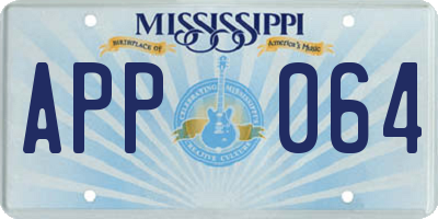 MS license plate APP064