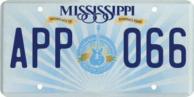 MS license plate APP066