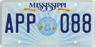 MS license plate APP088