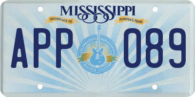 MS license plate APP089