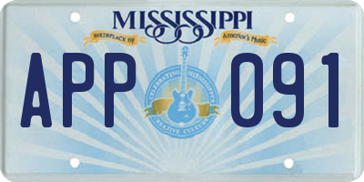 MS license plate APP091