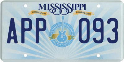 MS license plate APP093